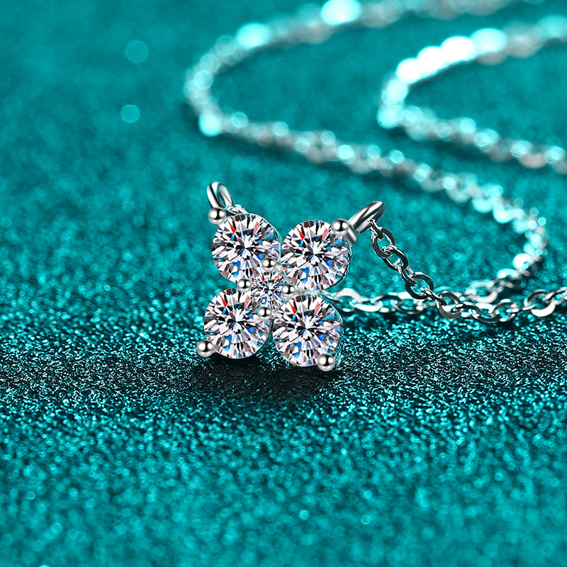 1.26 Carat Moissanite 925 Sterling Silver Geometric Shape Pendant Necklace-Bijou Crush