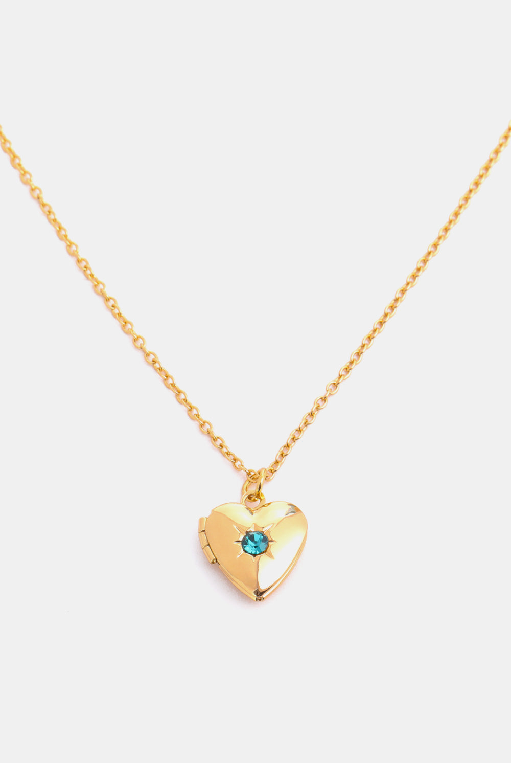 Zircon Heart Shape 14K Gold-Plated Pendant Necklace-Bijou Crush