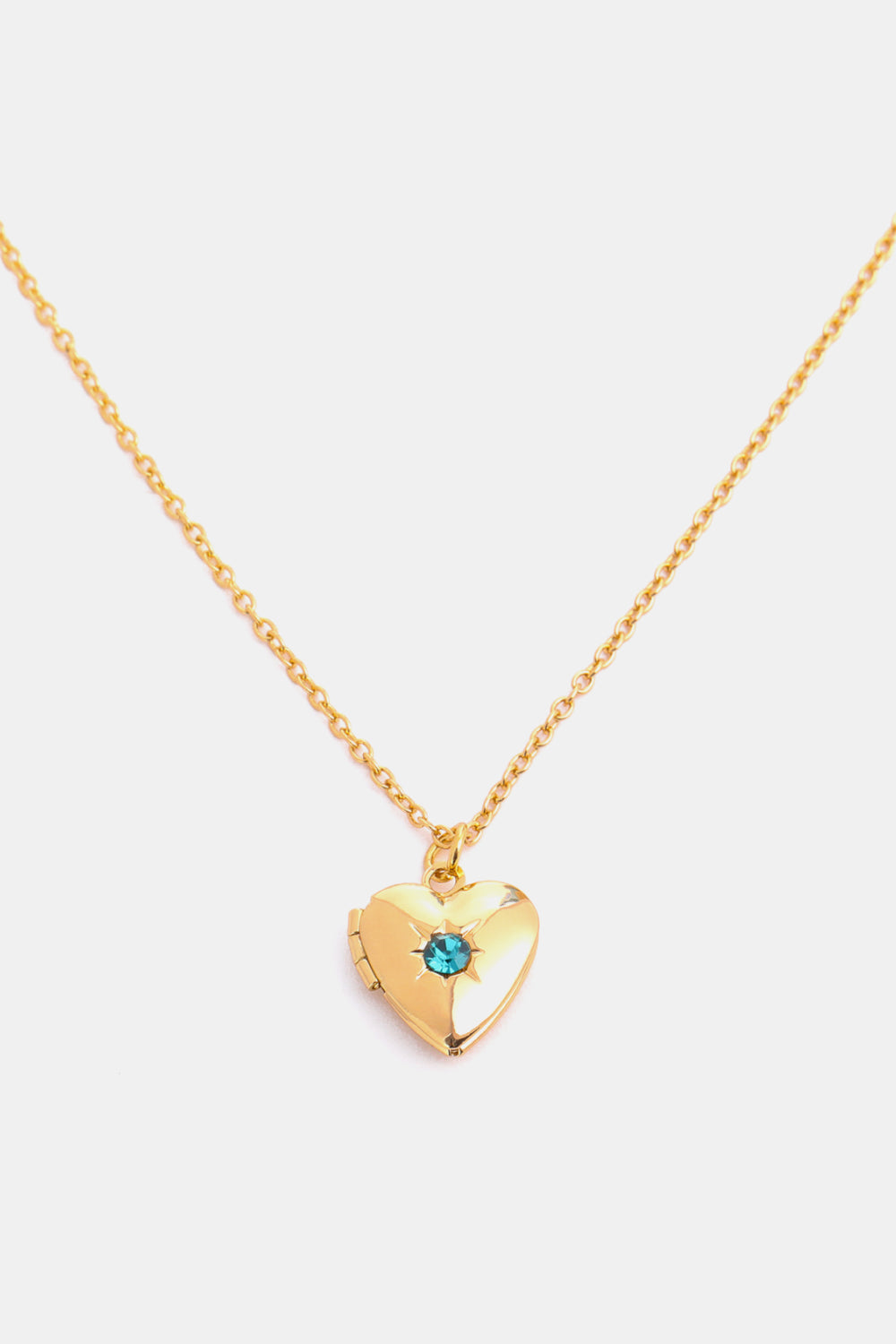 Zircon Heart Shape 14K Gold-Plated Pendant Necklace-Bijou Crush