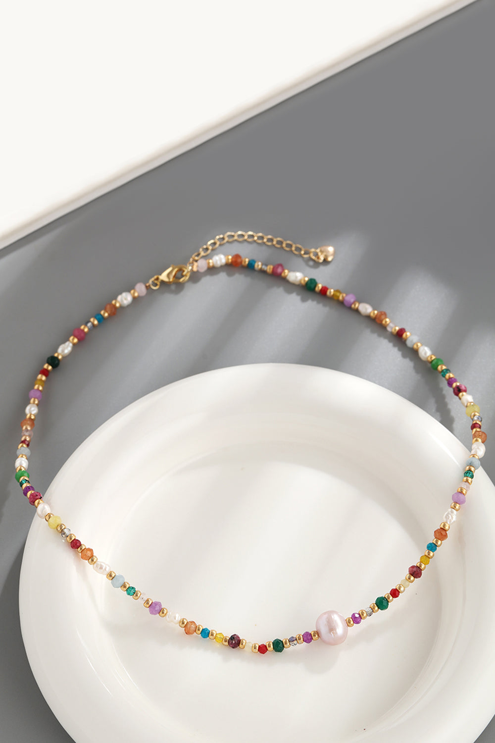 Multicolored Bead Necklace-Bijou Crush