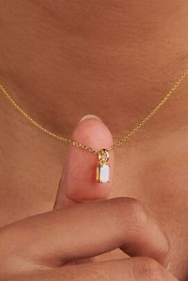 Titanium Steel Inlaid Zircon Pendant Necklace-Bijou Crush