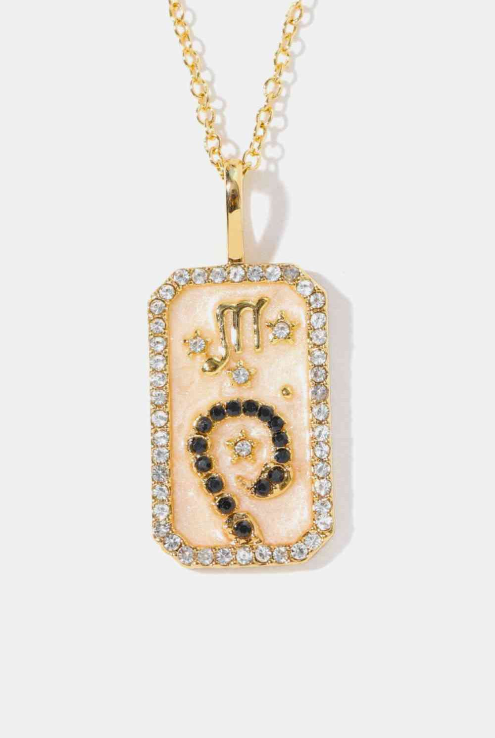 Rhinestone Constellation Pendant Copper Necklace-Bijou Crush