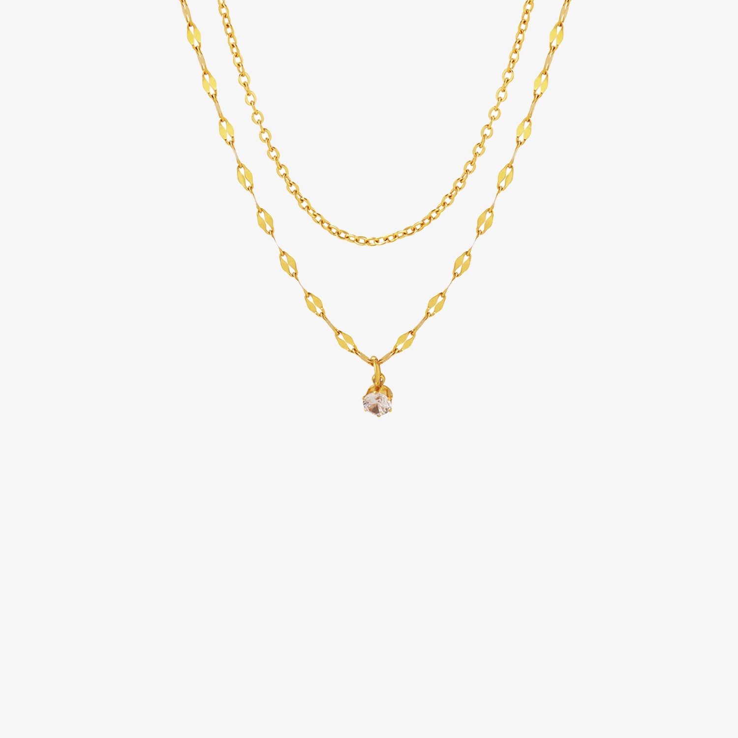 Titanium Steel Double-Layered Necklace-Bijou Crush