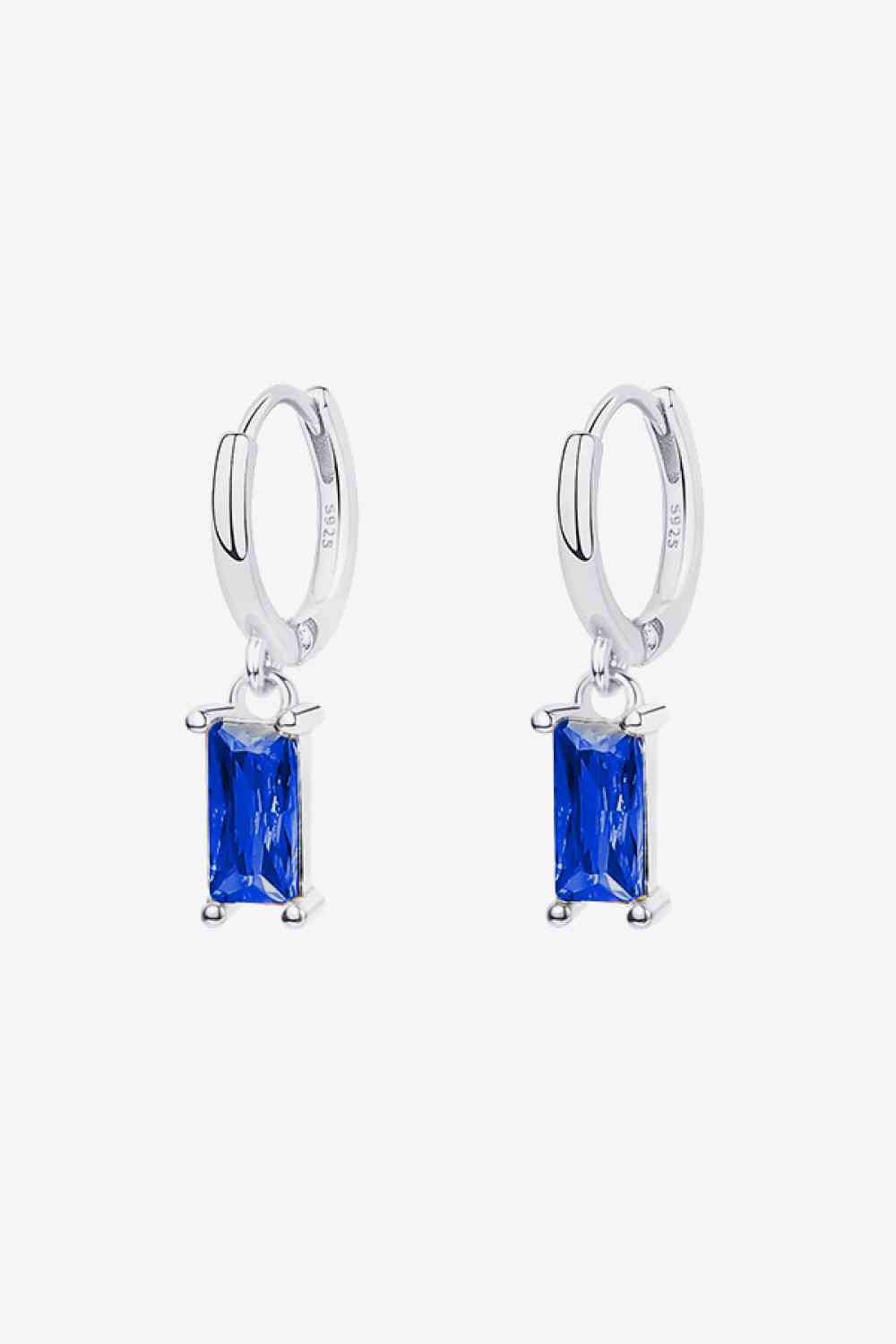 Retro 925 Sterling Silver Cubic Zirconia Drop Earrings-Bijou Crush