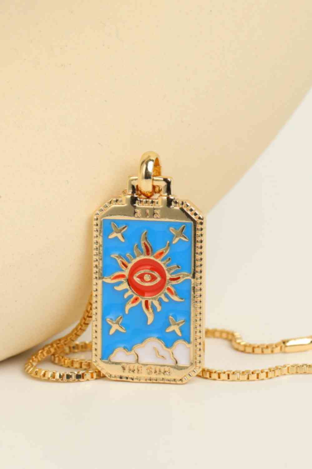 Tarot Card Pendant Copper Necklace-Bijou Crush
