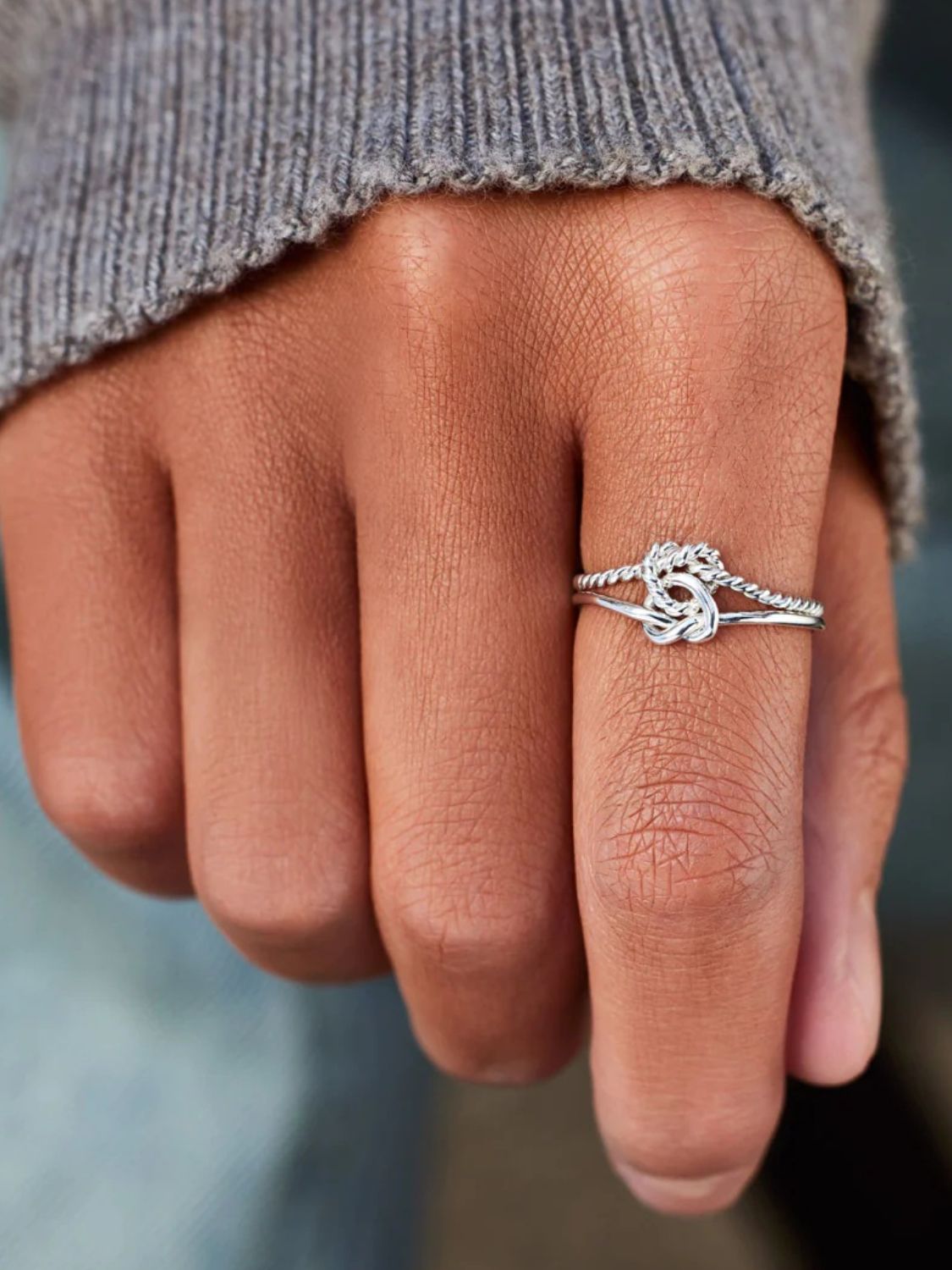 Silver Knot Vibes Ring - 925 Sterling Style-Bijou Crush