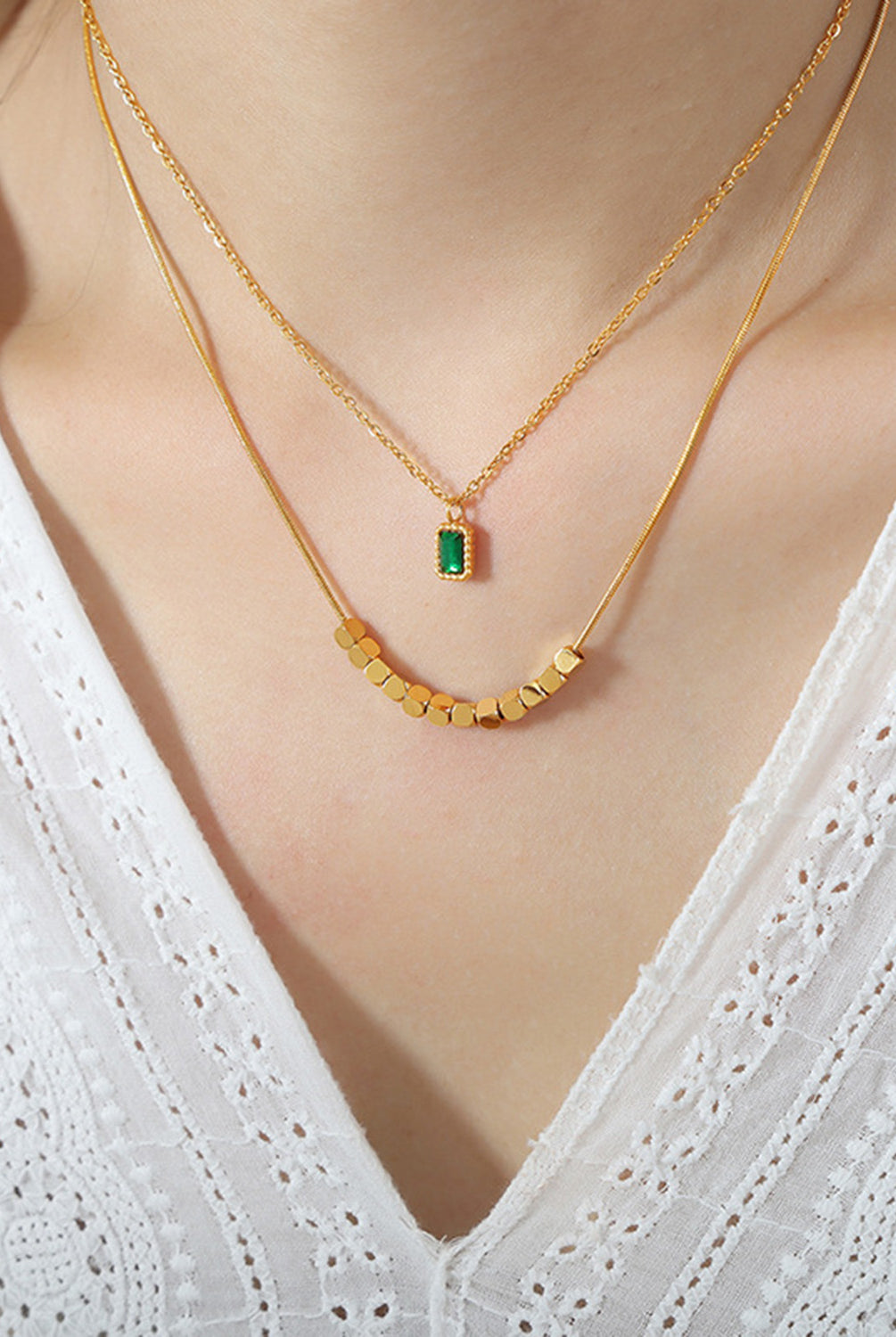 18K Gold-Plated Double-Layered Necklace-Bijou Crush