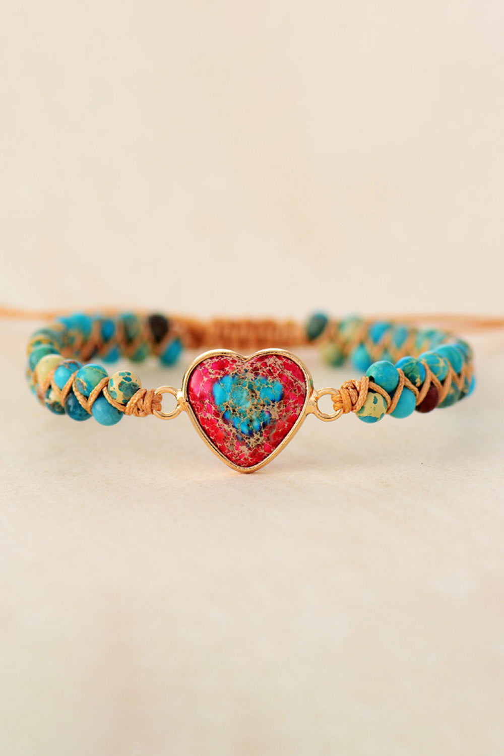 Handmade Heart Shape Natural Stone Bracelet-Bijou Crush