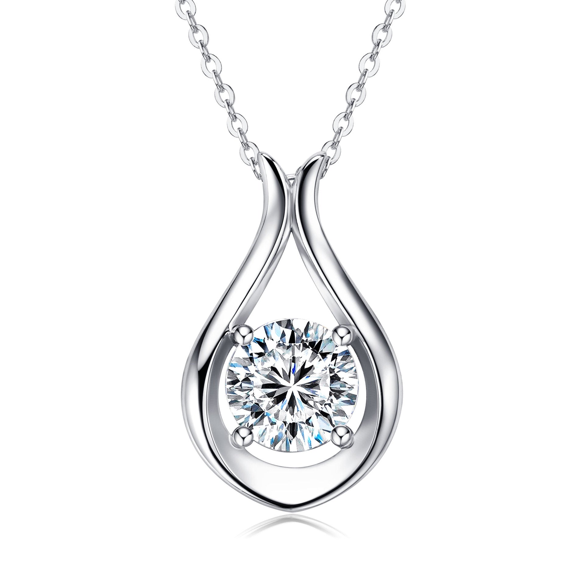 2 Carat Moissanite 925 Sterling Silver Pendant Necklace-Bijou Crush