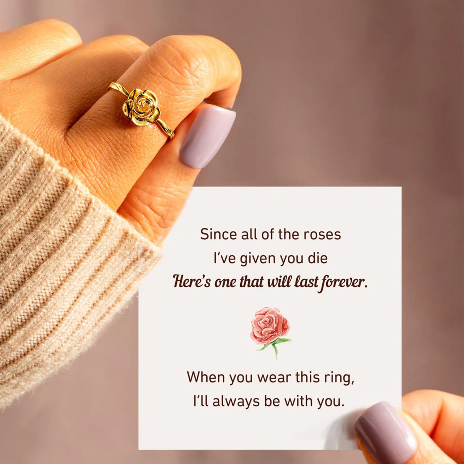 Rose Shape 18K Gold-Plated Ring-Bijou Crush