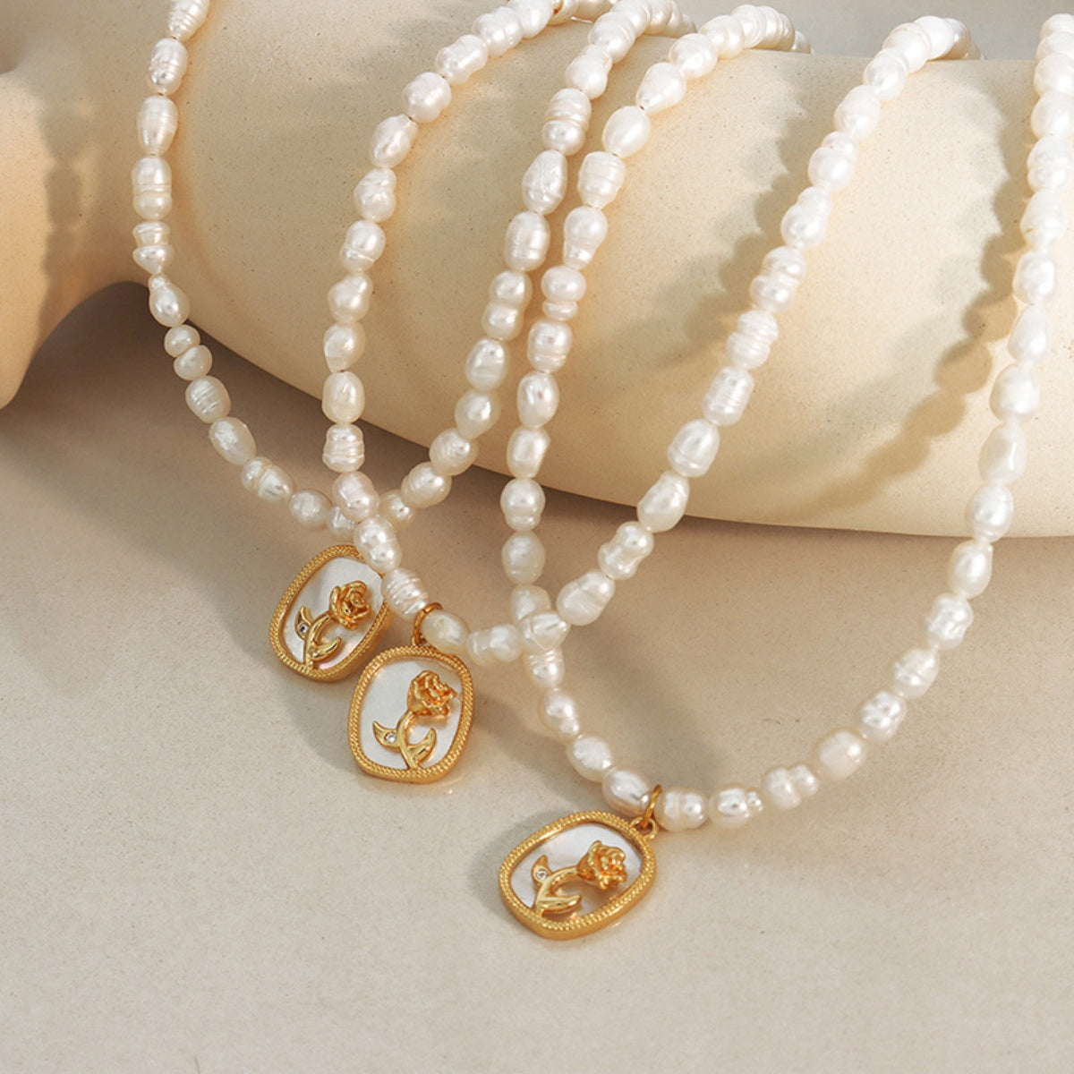 18K Gold-Plated Freshwater Pearl Necklace-Bijou Crush