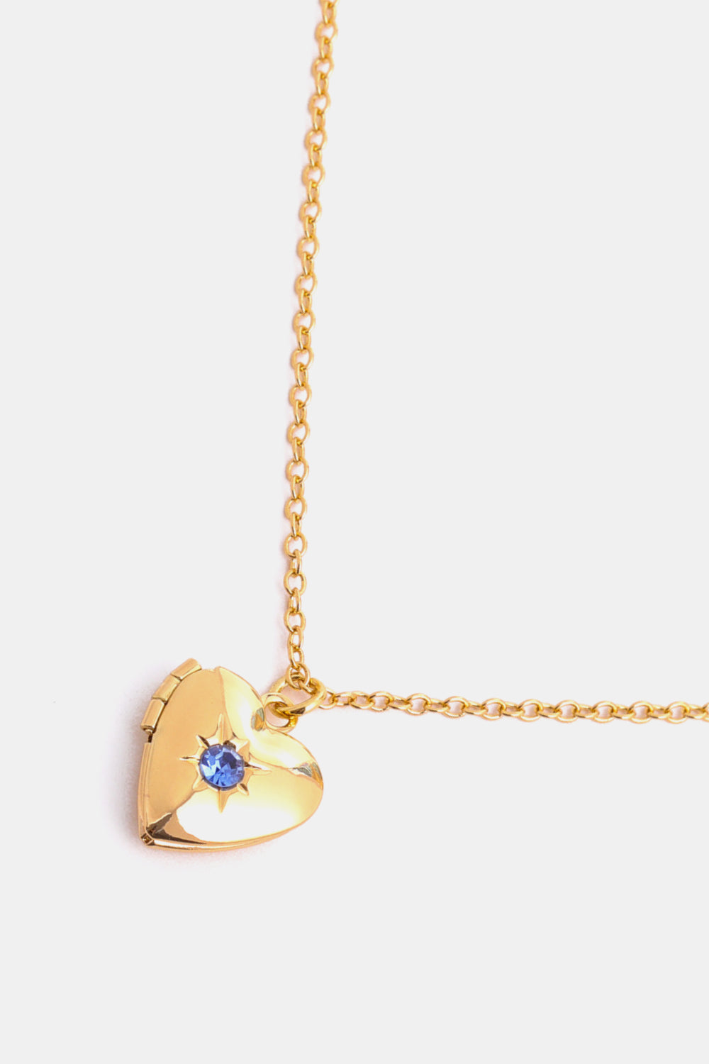 Zircon Heart Shape 14K Gold-Plated Pendant Necklace-Bijou Crush