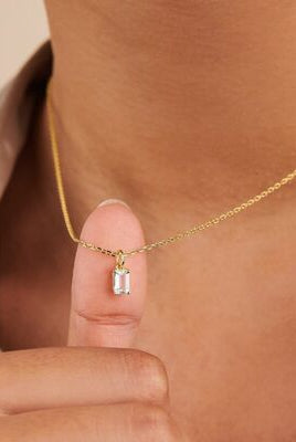 Titanium Steel Inlaid Zircon Pendant Necklace-Bijou Crush