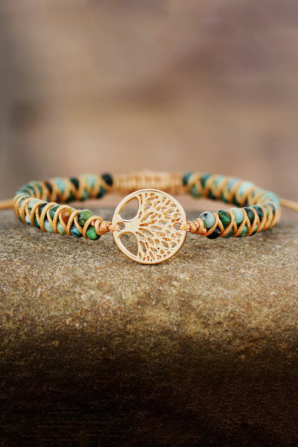 Handmade Tree Shape Beaded Copper Bracelet-Bijou Crush