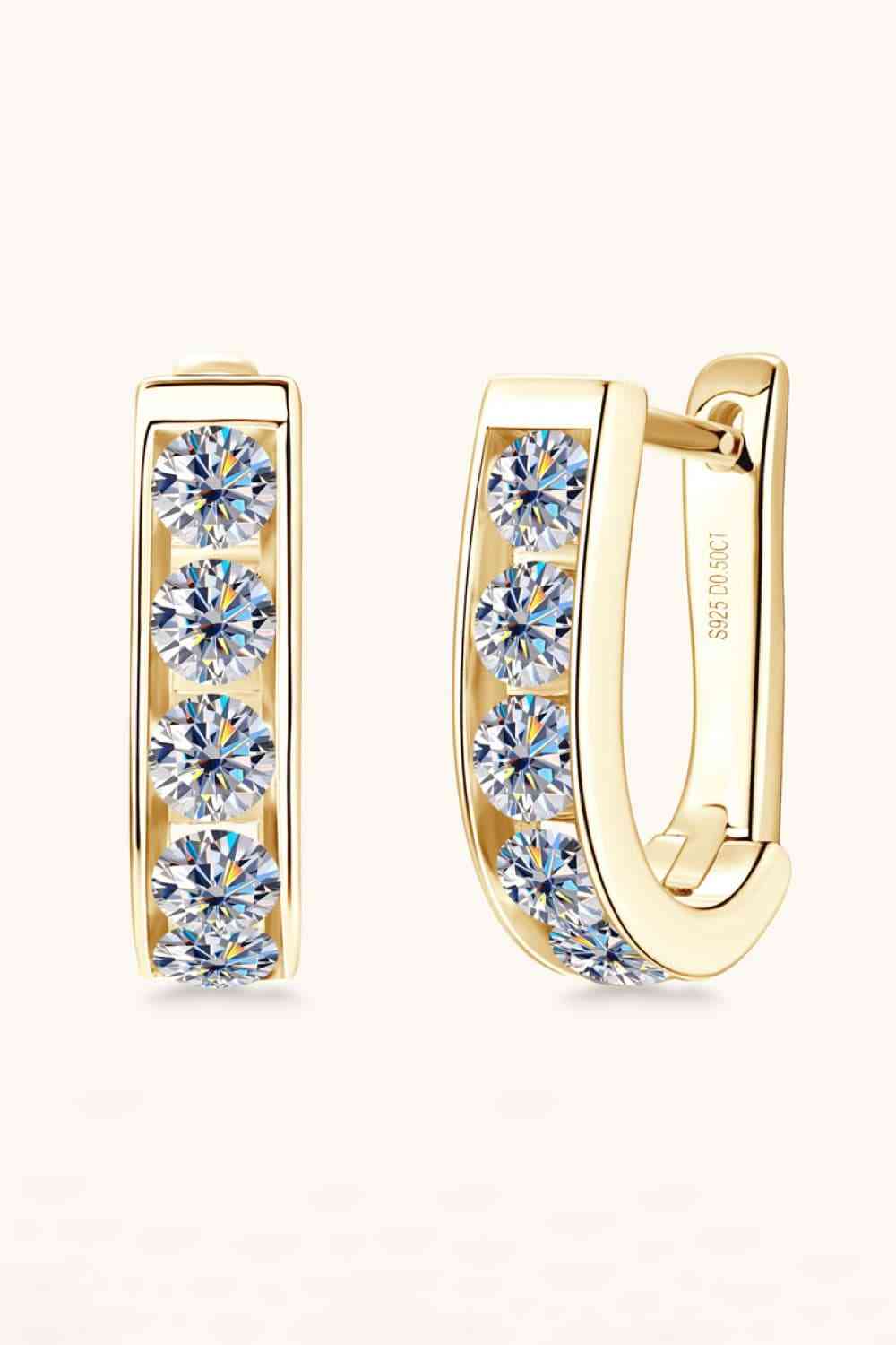 1 Carat Moissanite 925 Sterling Silver Earrings-Bijou Crush