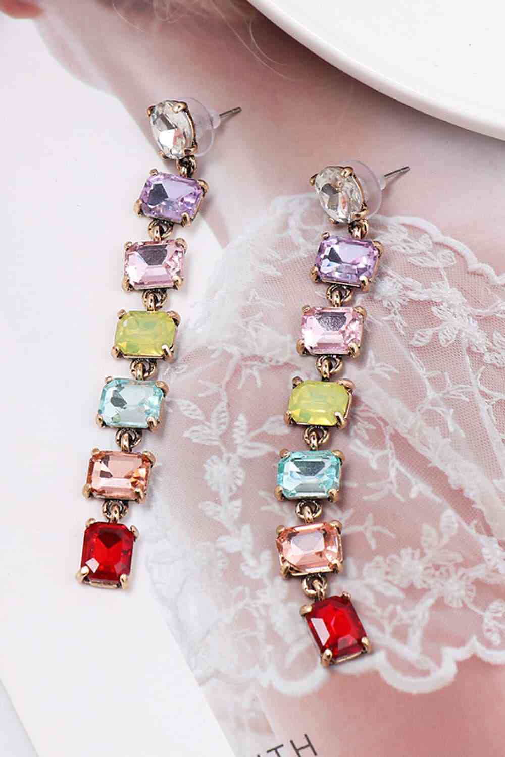 Geometrical Shape Resin Dangle Earrings-Bijou Crush