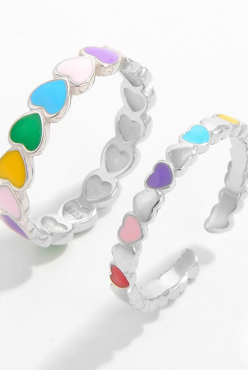 925 Sterling Silver Drip Oil Heart Ring-Bijou Crush