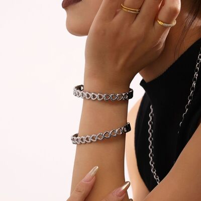 18K Gold-Plated Stainless Steel Heart Bracelet-Bijou Crush