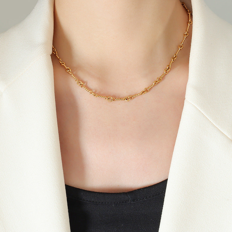 Titanium Steel Chain Link Necklace-Bijou Crush