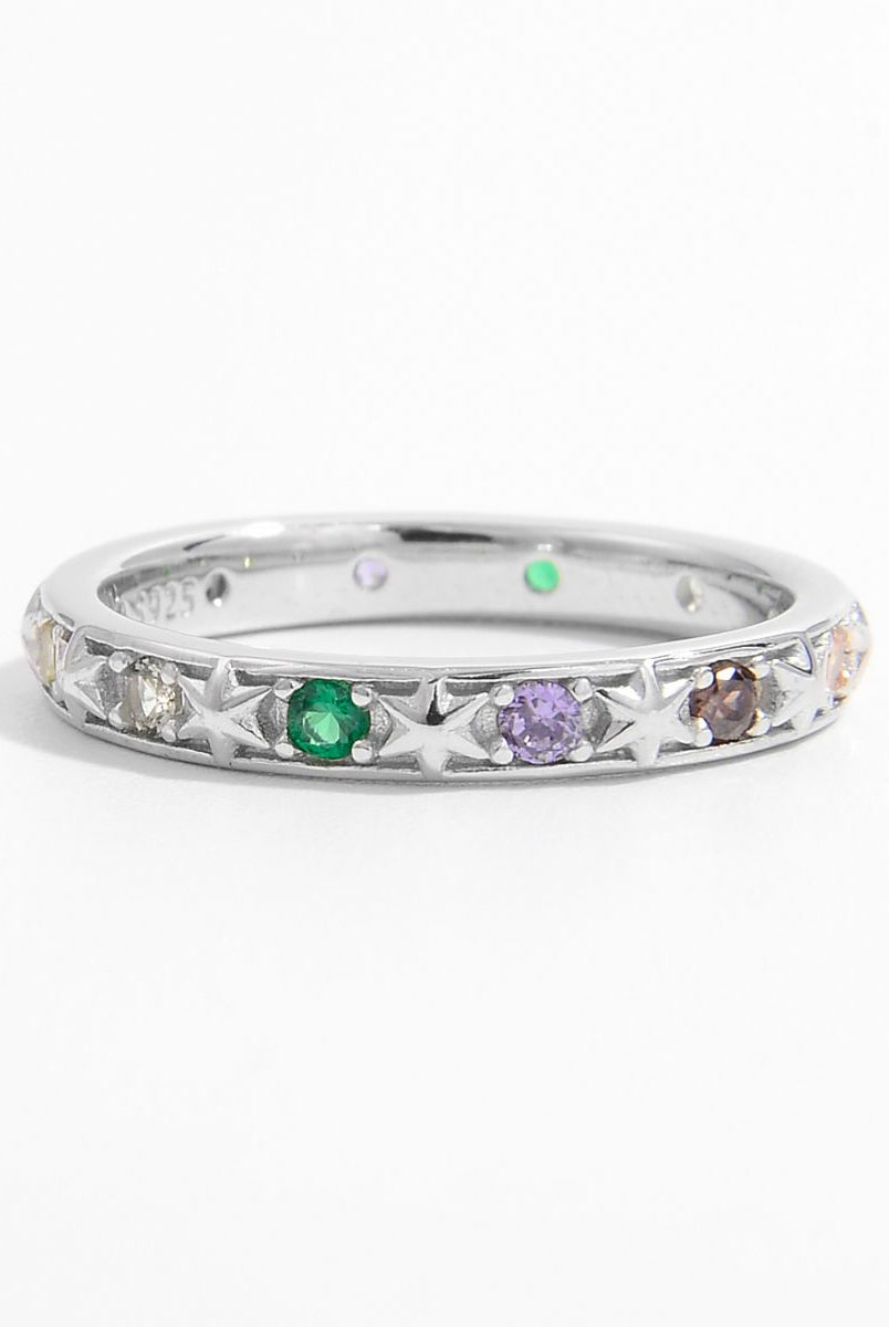 925 Sterling Silver Inlaid Zircon Ring-Bijou Crush