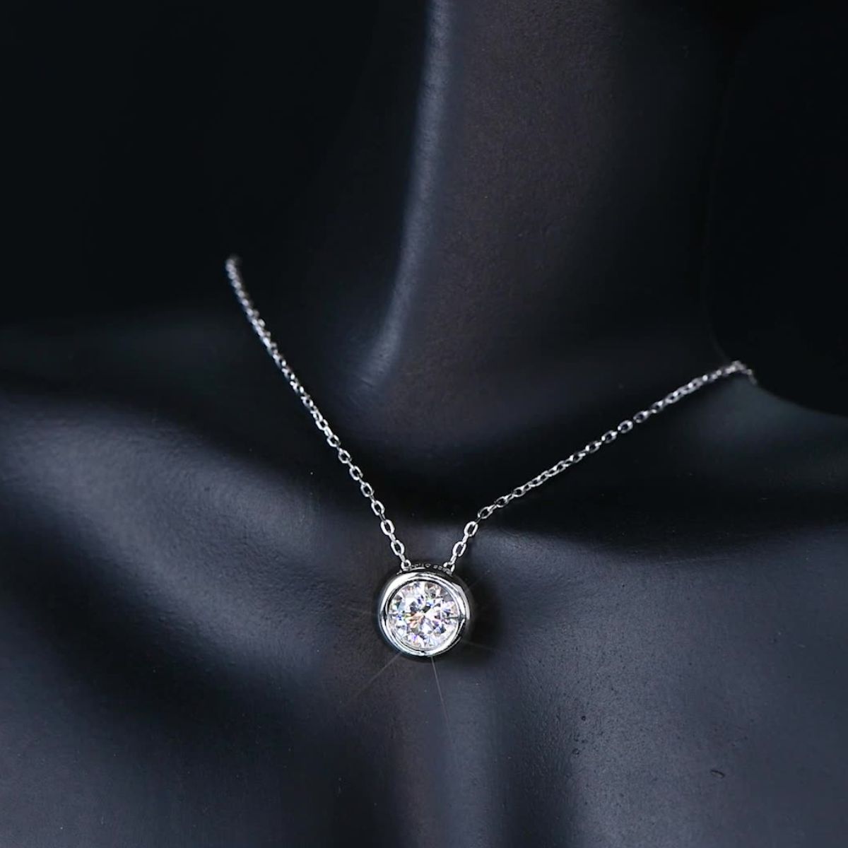 1 Carat Moissanite 925 Sterling Silver Necklace-Bijou Crush