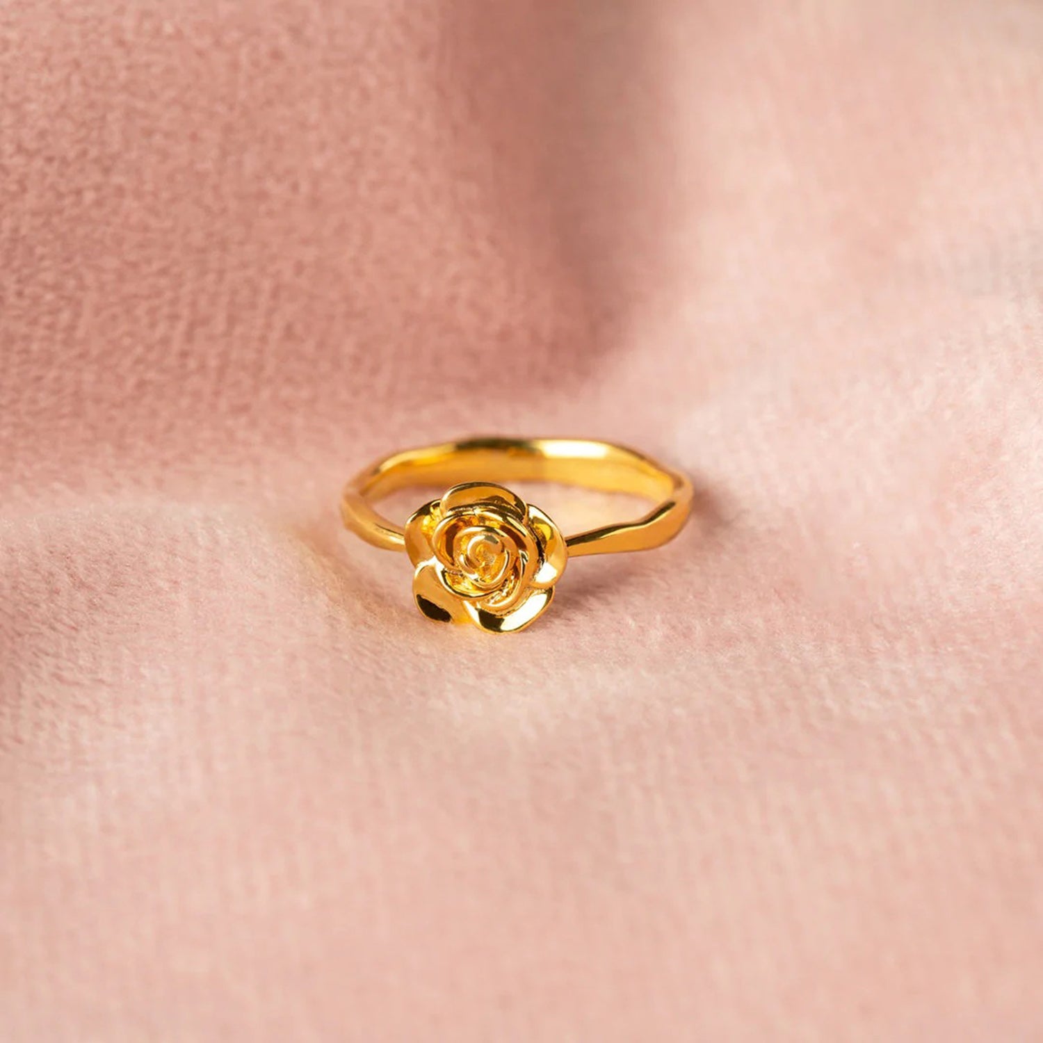 Rose Shape 18K Gold-Plated Ring-Bijou Crush