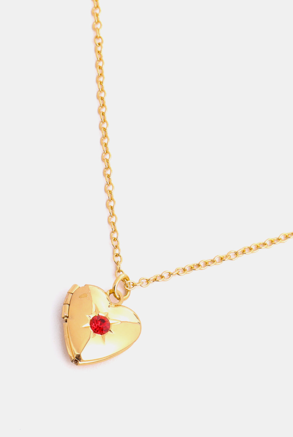 Zircon Heart Shape 14K Gold-Plated Pendant Necklace-Bijou Crush