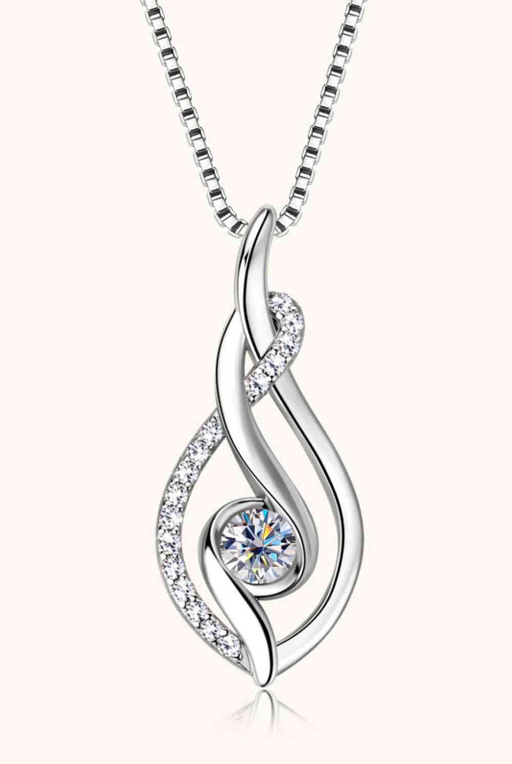 Moissanite 925 Sterling Silver Necklace-Bijou Crush