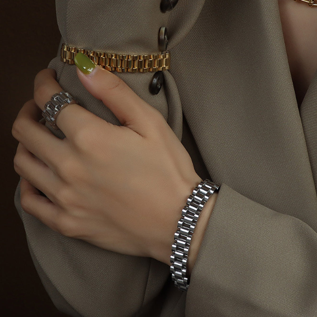 Gold-Plated Titanium Steel Chain Bracelet-Bijou Crush