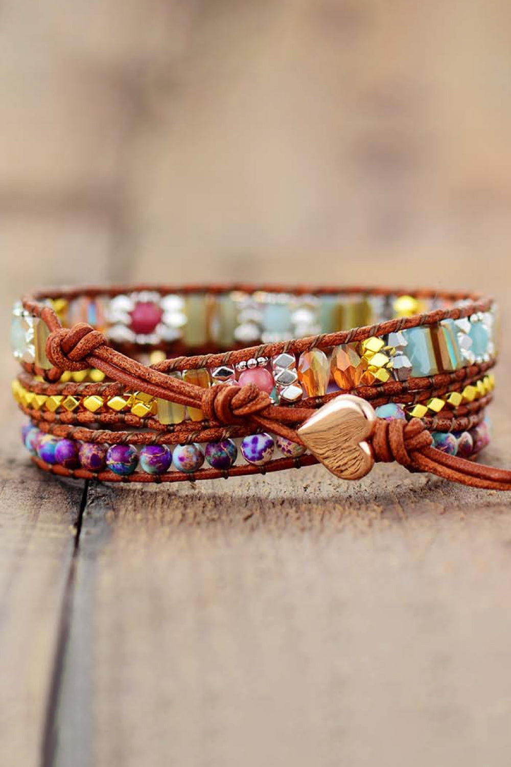 Handmade Crystal Beaded Natural Stone Bracelet-Bijou Crush