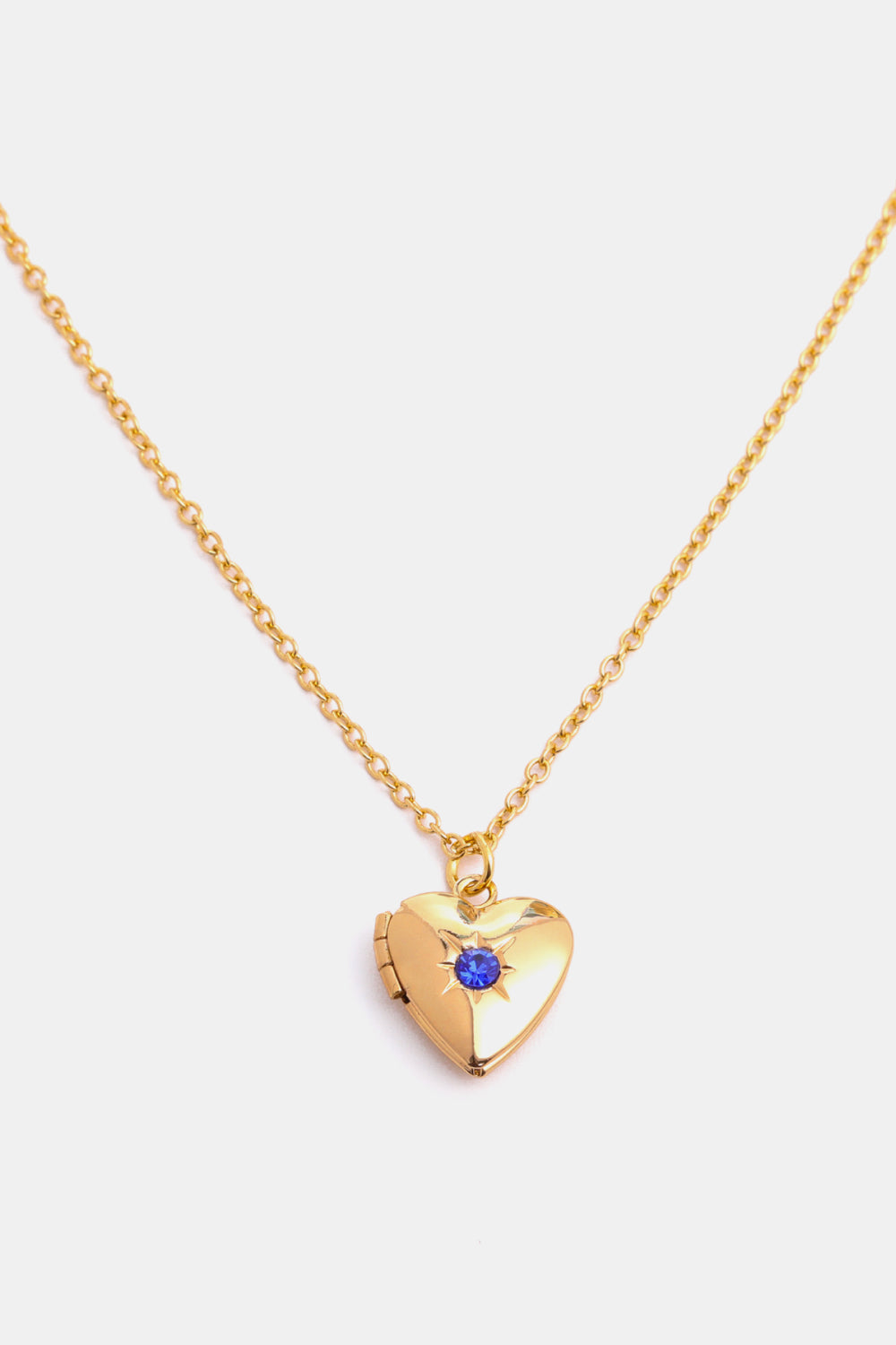 Zircon Heart Shape 14K Gold-Plated Pendant Necklace-Bijou Crush