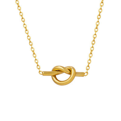 18K Gold-Plated Knotted Necklace-Bijou Crush