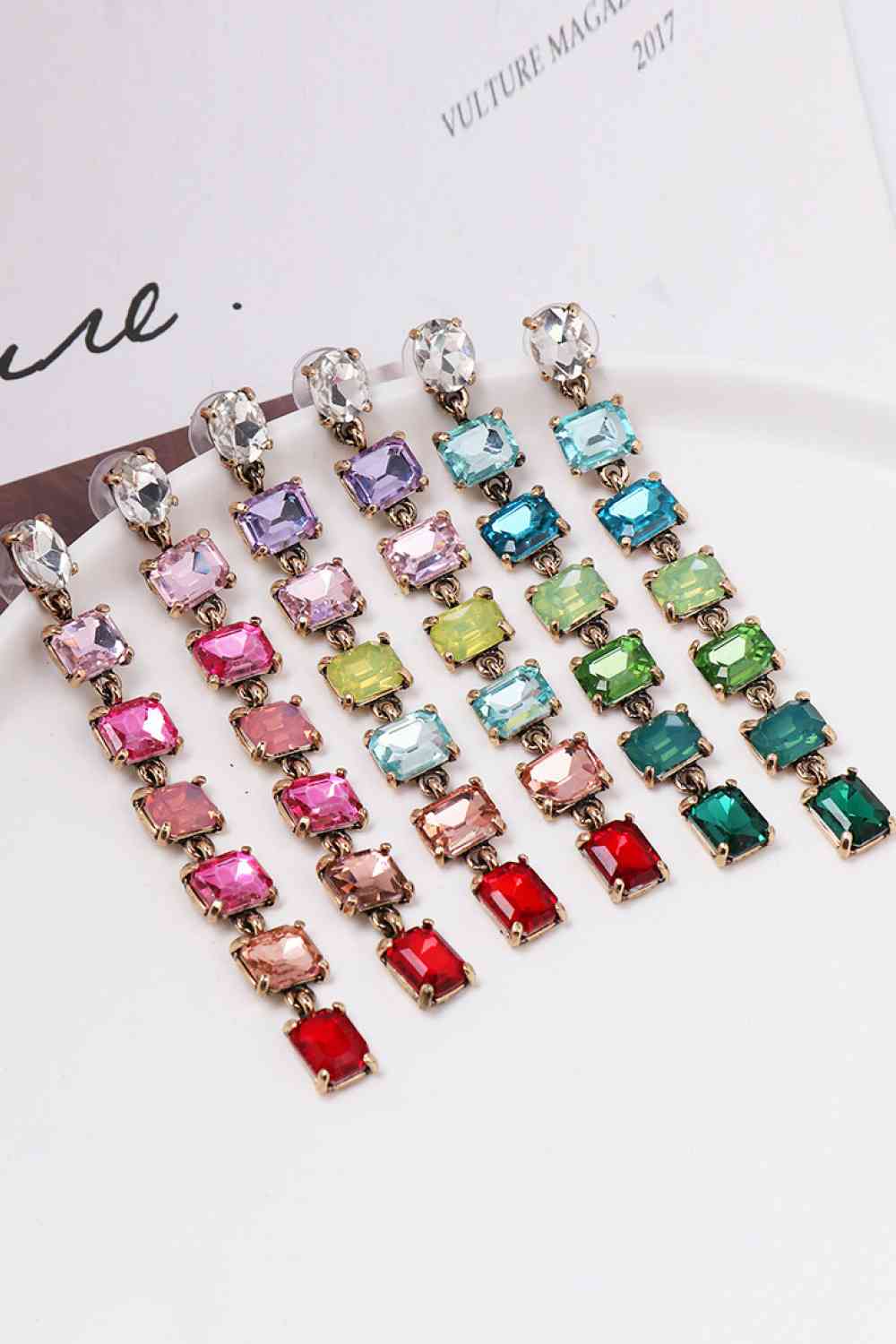 Geometrical Shape Resin Dangle Earrings-Bijou Crush