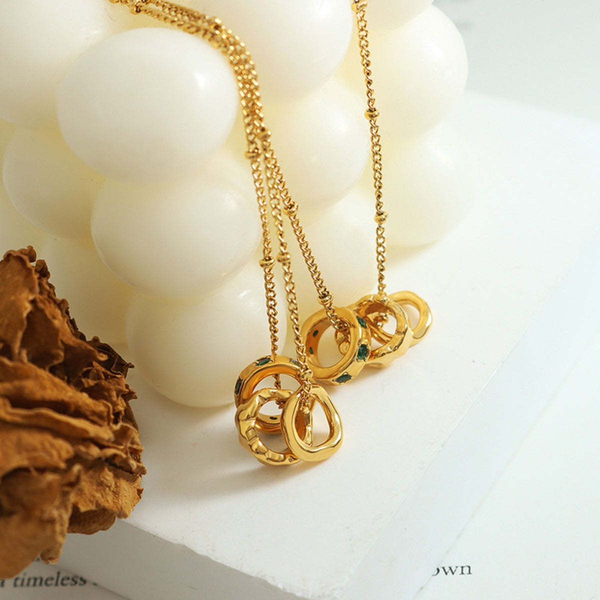 Titanium Steel Inlaid Zircon Pendant Necklace-Bijou Crush