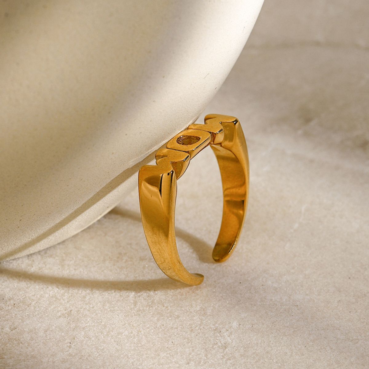 MOM Stainless Steel Open Ring-Bijou Crush