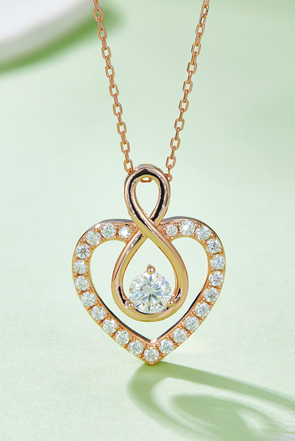 1 Carat Moissanite 925 Sterling Silver Heart Shape Necklace-Bijou Crush