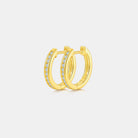 Moissanite 925 Sterling Silver Huggie Earrings-Bijou Crush