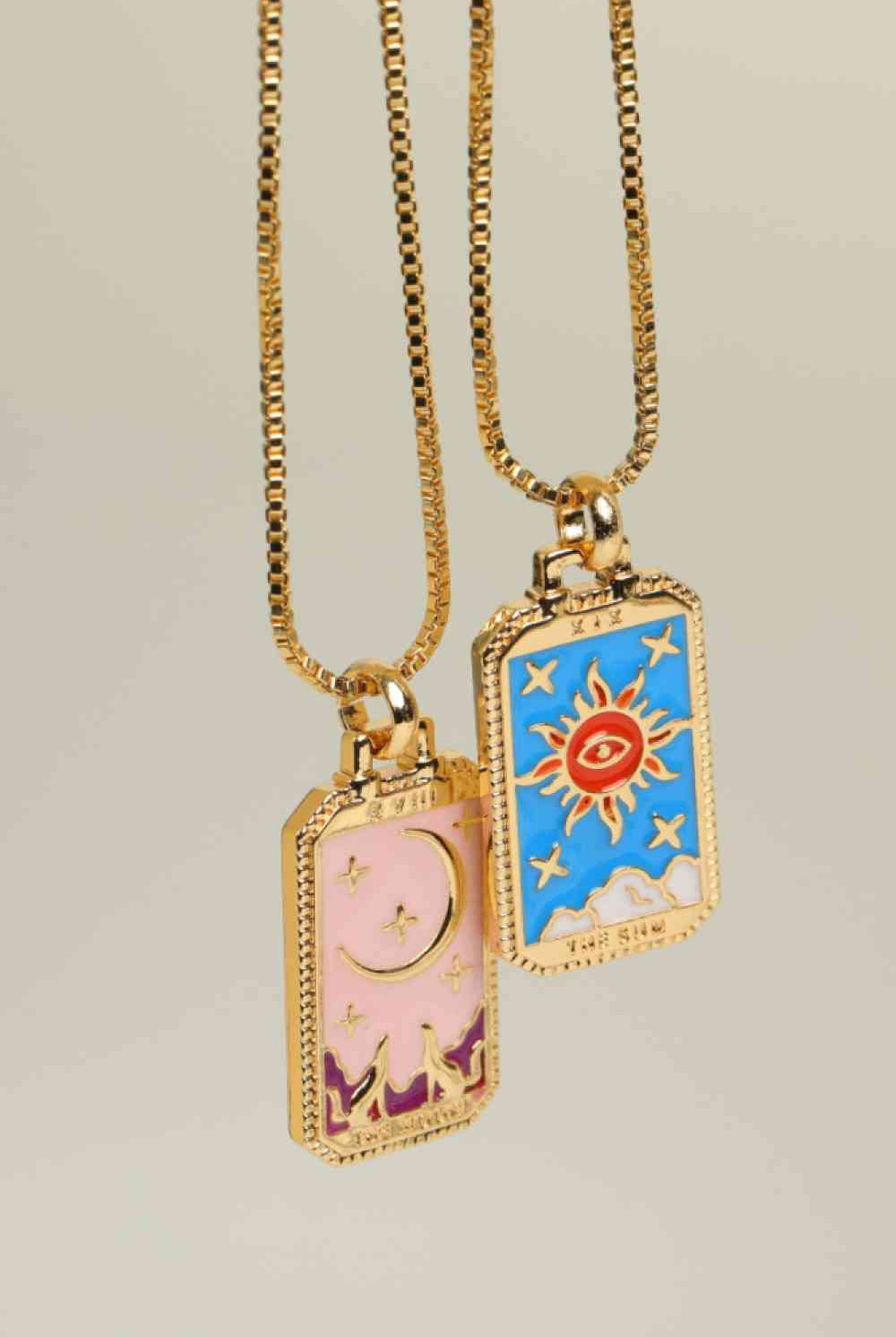 Tarot Card Pendant Copper Necklace-Bijou Crush