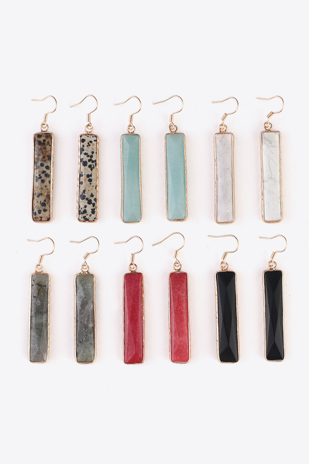Natural Stone Drop Earrings-Bijou Crush