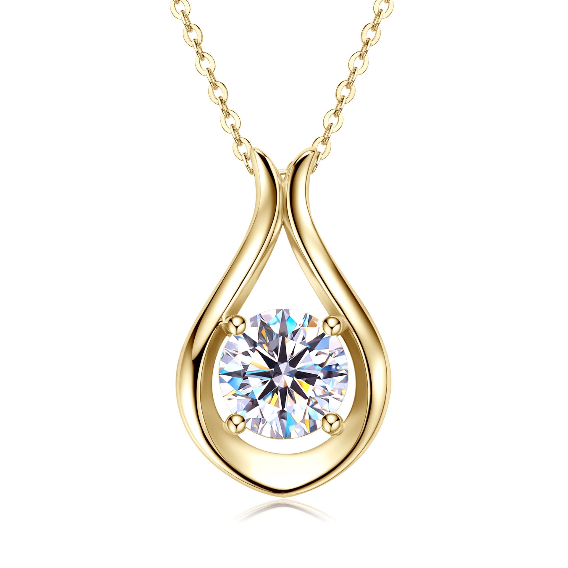 2 Carat Moissanite 925 Sterling Silver Pendant Necklace-Bijou Crush