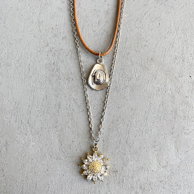 Sunflower Pendant Necklace Set-Bijou Crush