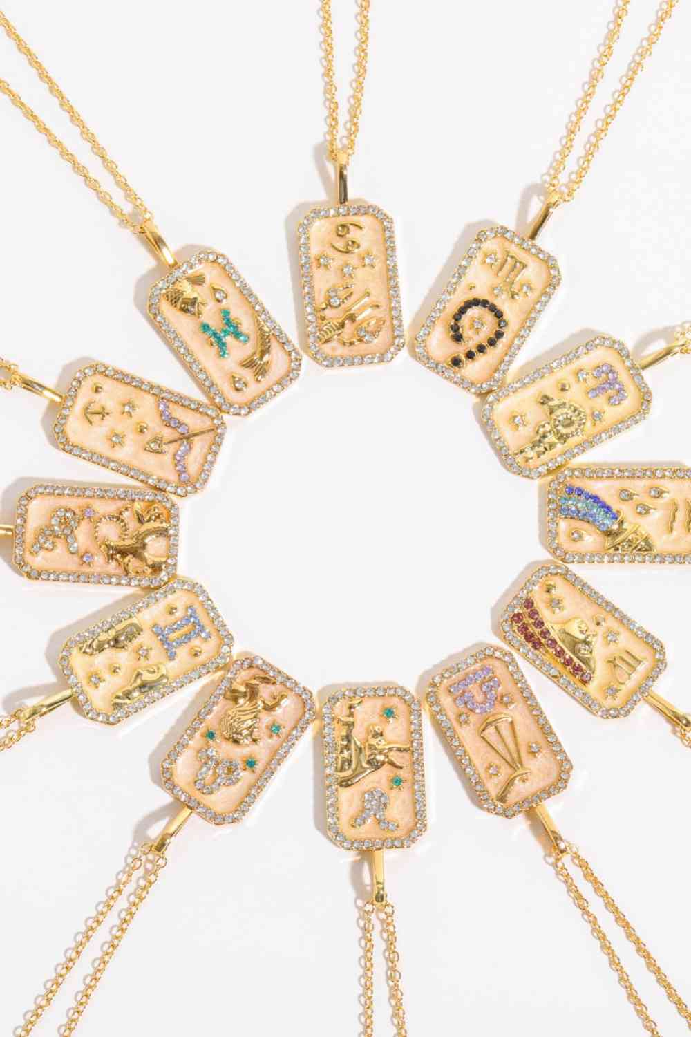 Rhinestone Constellation Pendant Copper Necklace-Bijou Crush