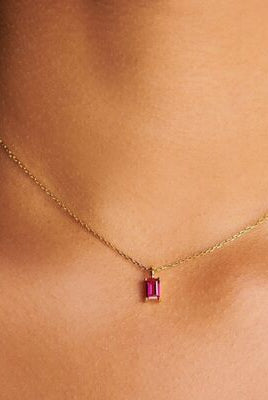 Titanium Steel Inlaid Zircon Pendant Necklace-Bijou Crush