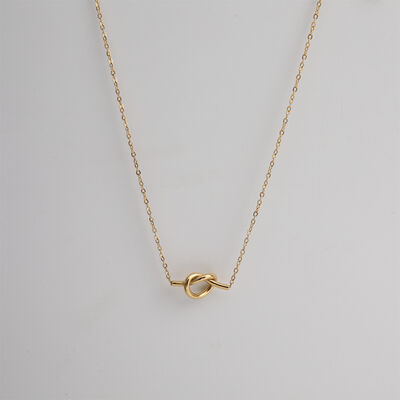 18K Gold-Plated Knotted Necklace-Bijou Crush