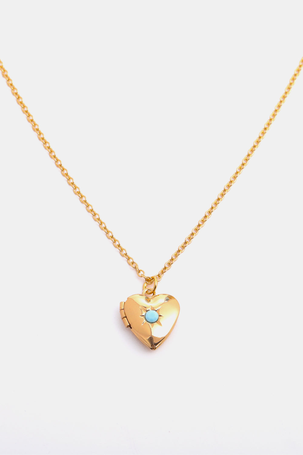 Zircon Heart Shape 14K Gold-Plated Pendant Necklace-Bijou Crush