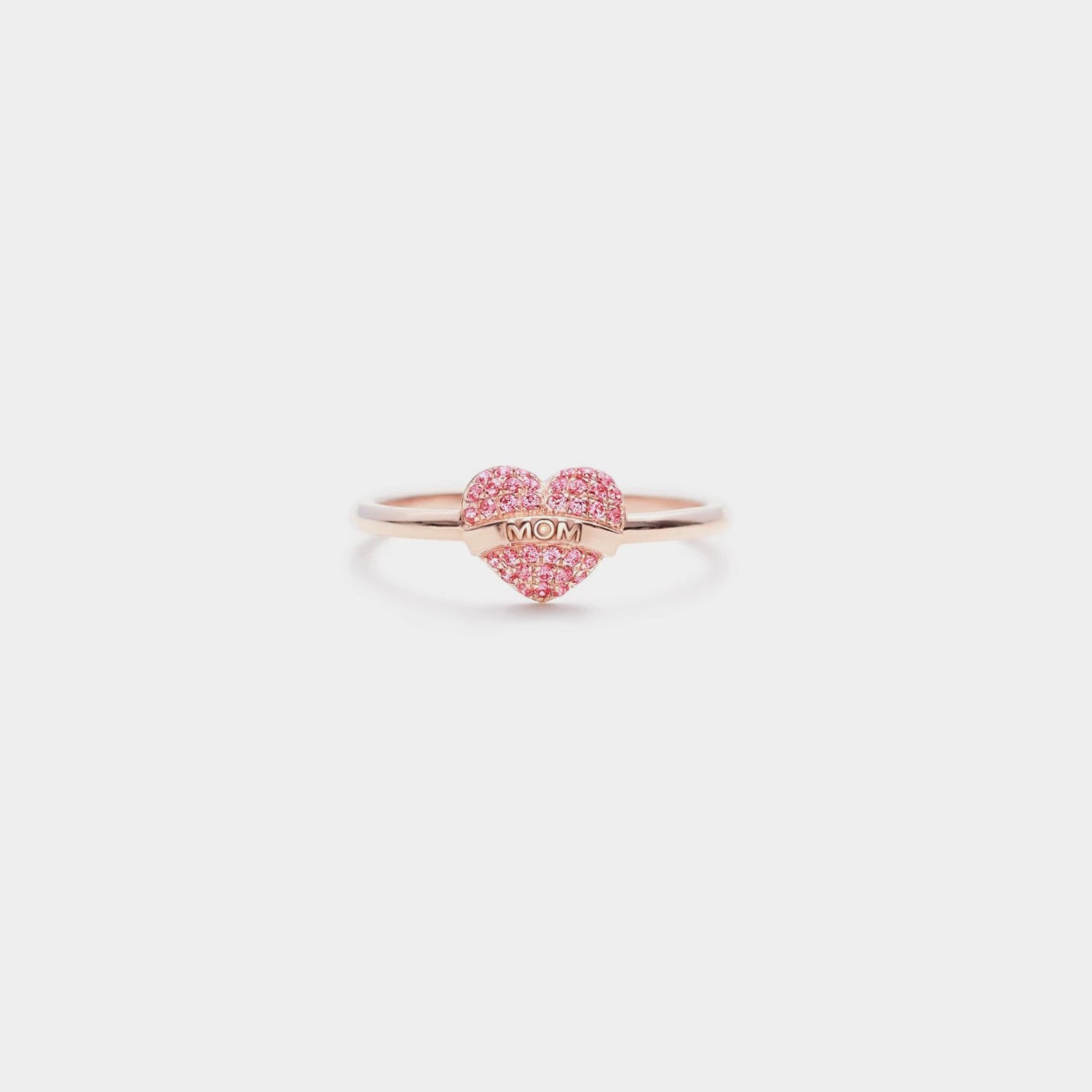 MOM Heart Shape 925 Sterling Silver Engraved Ring-Bijou Crush