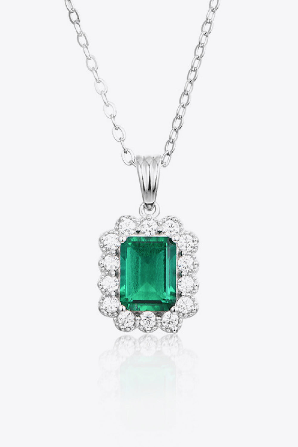 1.5 Carat Lab-Grown Emerald Pendant 925 Sterling Silver Necklace-Bijou Crush