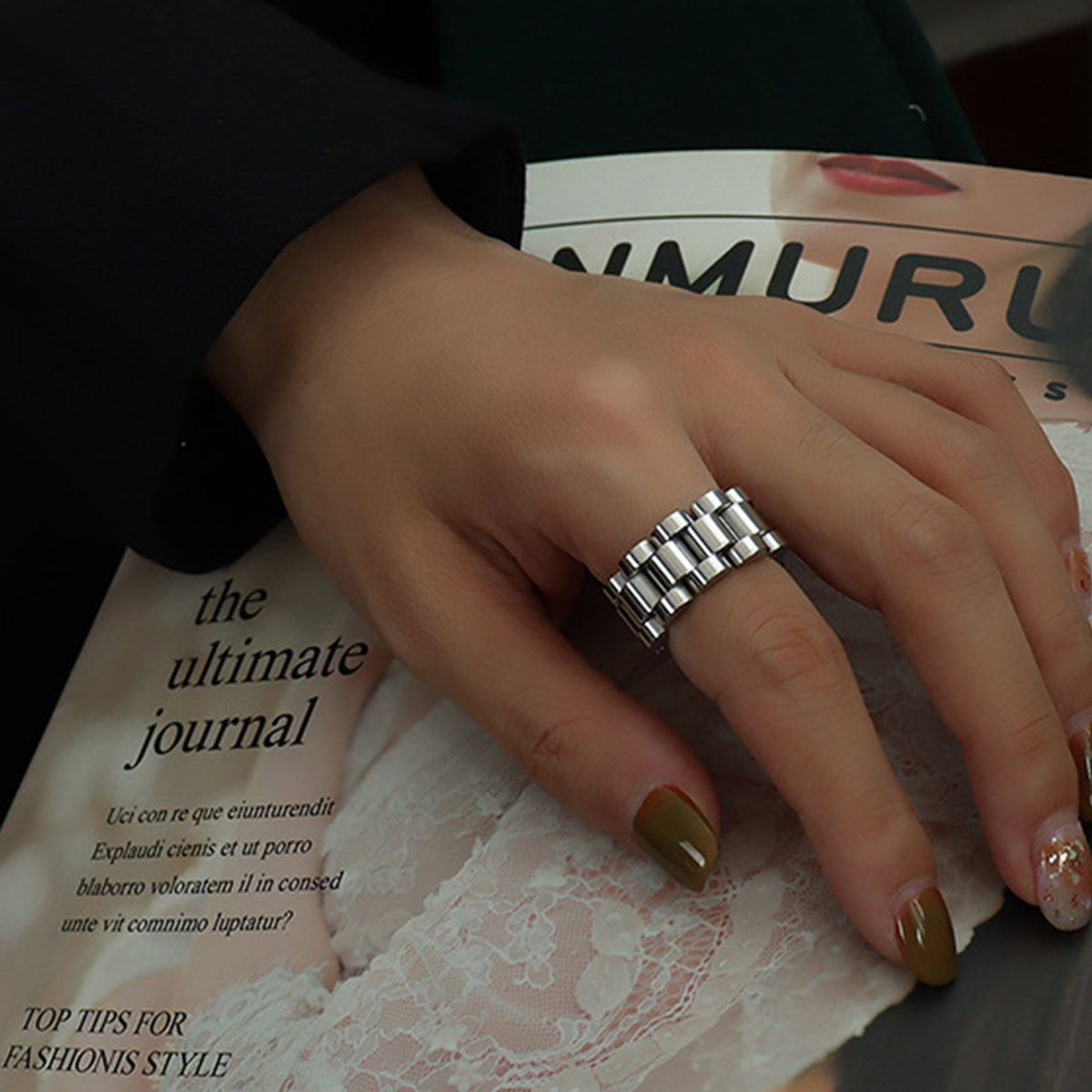 Plated Titanium Steel Ring-Bijou Crush