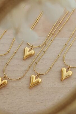 Titanium Steel Heart Pendant Necklace-Bijou Crush