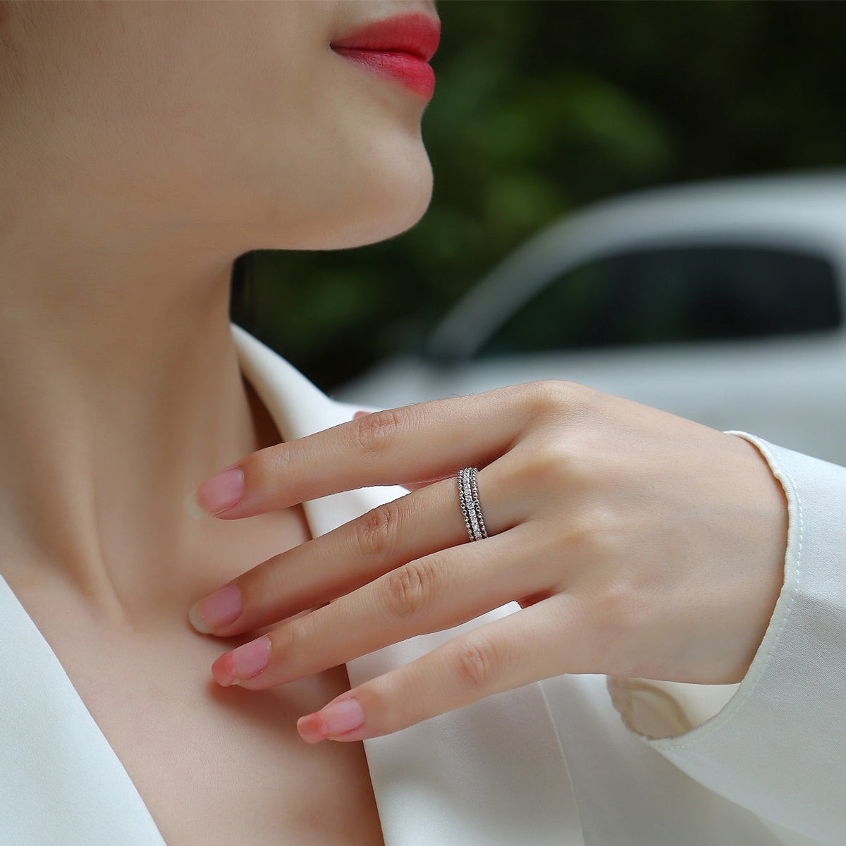 Moissanite 925 Sterling Silver Ring-Bijou Crush